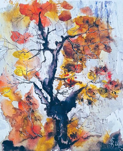 Baum Abstrakt by Bernd Stephanny, Painting for Sale on Select
