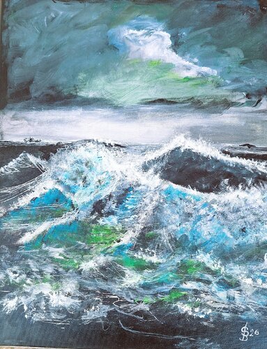 welle by Bernd Stephanny, Painting for Sale on Select