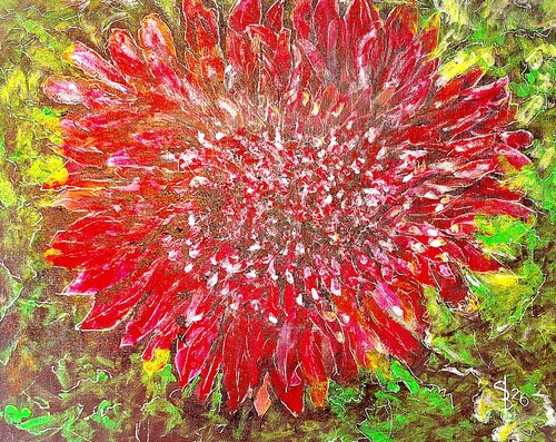 Chrysanthemenblüte by Bernd Stephanny, Painting for Sale on Select