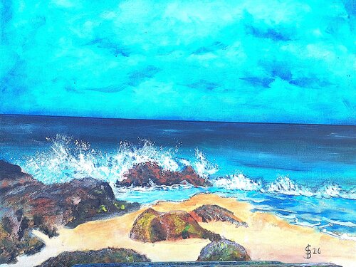 Am Strand der Cote by Bernd Stephanny, Painting for Sale on Select