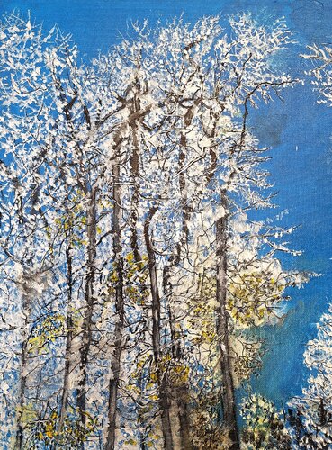 Schneebäume by Bernd Stephanny, Painting for Sale on Select