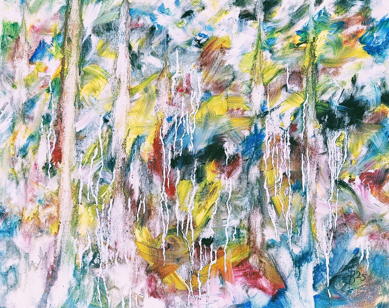 Farbgestöber Bernd Stephanny Original painting for sale