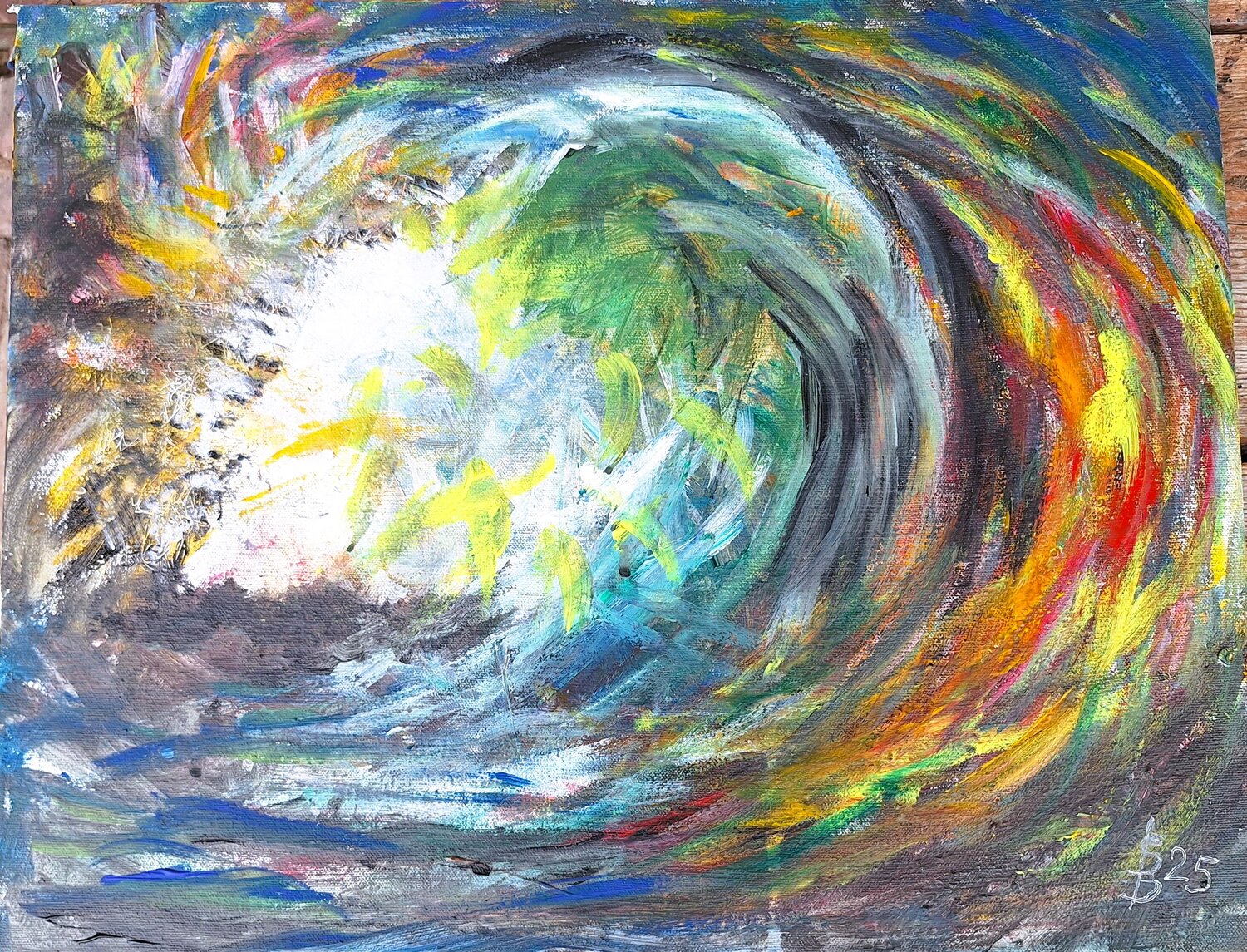 die Welle Bernd Stephanny Original painting for sale