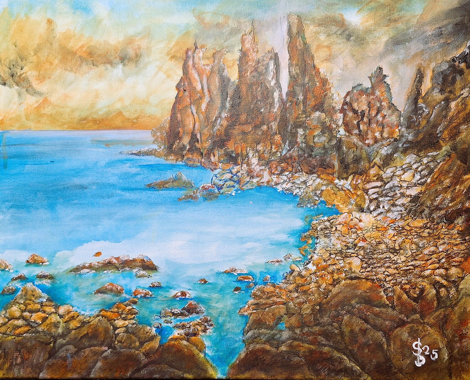 An der Küste Tasmaniens Bernd Stephanny Original painting for sale
