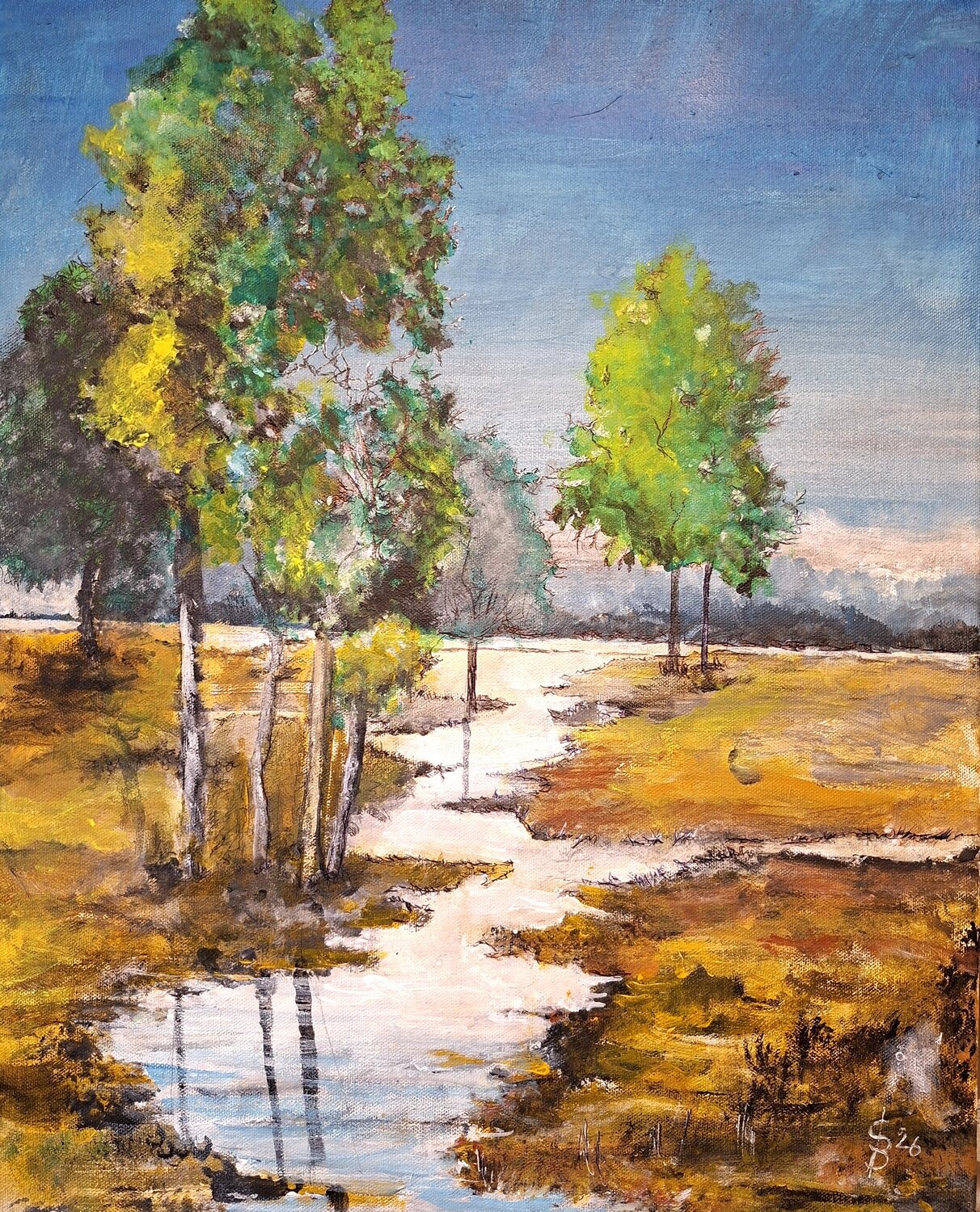 Am Ufer des Baches Bernd Stephanny Original painting for sale