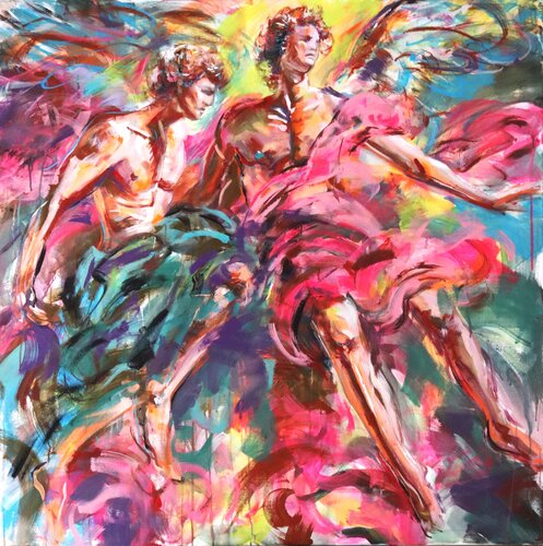 The Duality of Heaven and Earth by Antigoni Tziora, Painting for Sale on Select