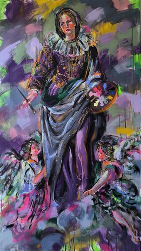 Between Dream and Pigment by Antigoni Tziora, Painting for Sale on Select