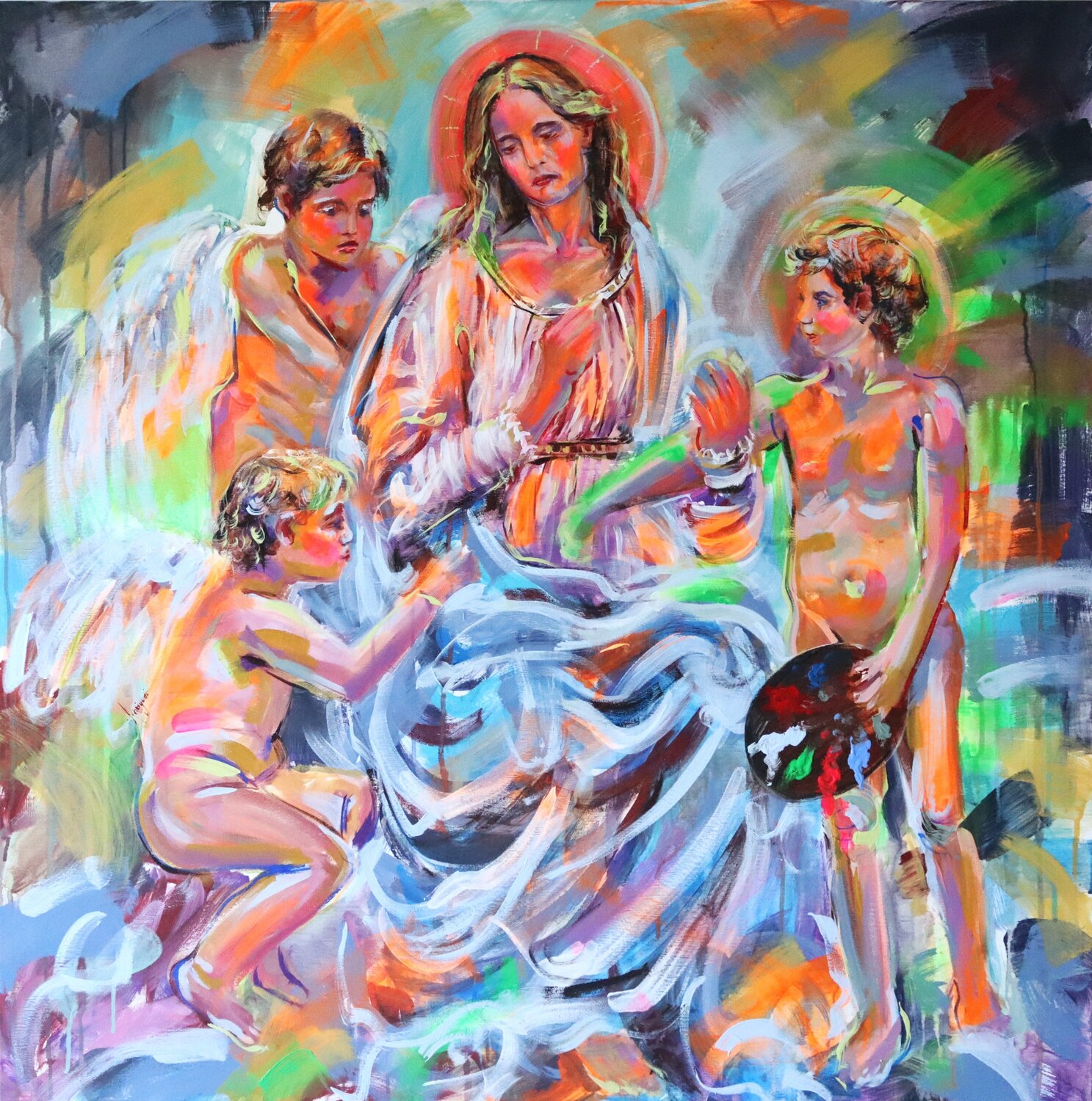 Sanctum of Light Antigoni Tziora Original painting for sale