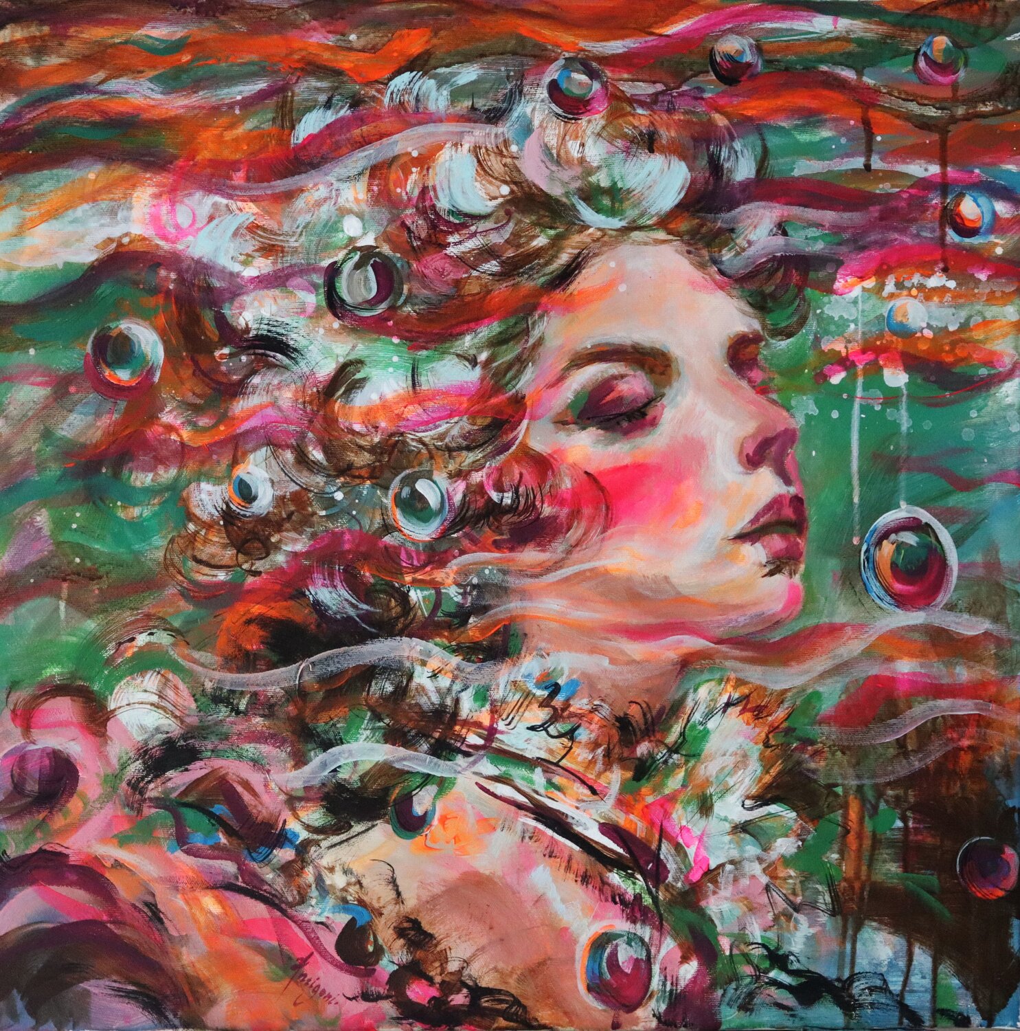Window into a Chromatic Revelation Antigoni Tziora Original painting for sale