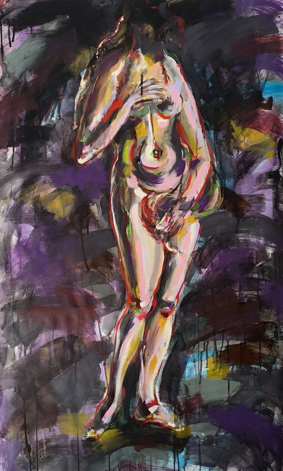 She Without a Face Antigoni Tziora Original painting for sale