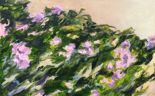 Climbing Flowers I by Iryna Bondar, Painting for Sale on Select
