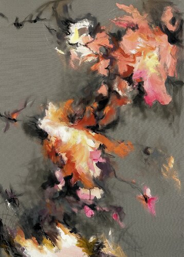 Diptych Twilight Bloom, panel 2 by Iryna Bondar, Painting for Sale on Select