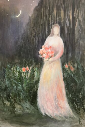 The Fern Flower by Iryna Bondar, Painting for Sale on Select