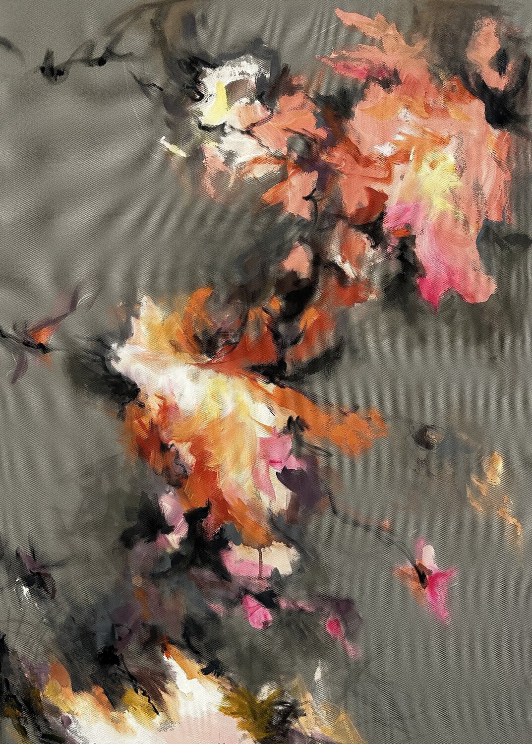 Diptych Twilight Bloom, panel 2 Iryna Bondar Original painting for sale