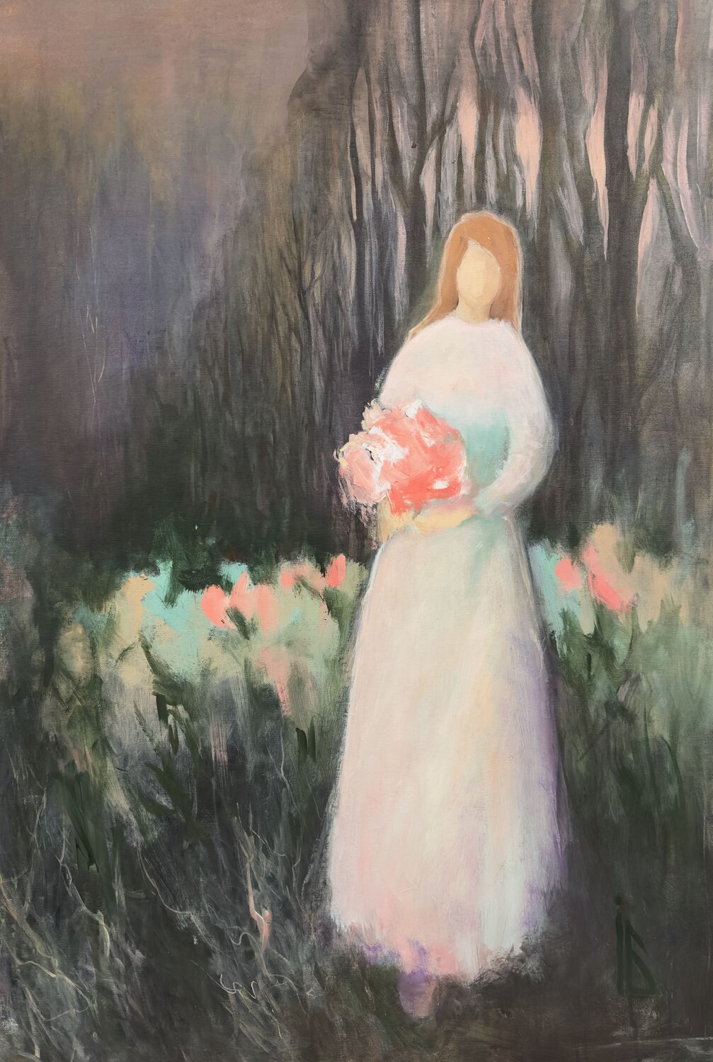 The Fern Flower Iryna Bondar Original painting for sale