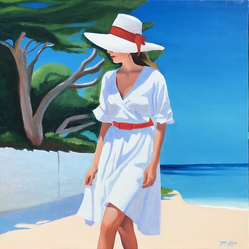 Kate Carmen, retour de plage... by Joe AME, Painting for Sale on Select
