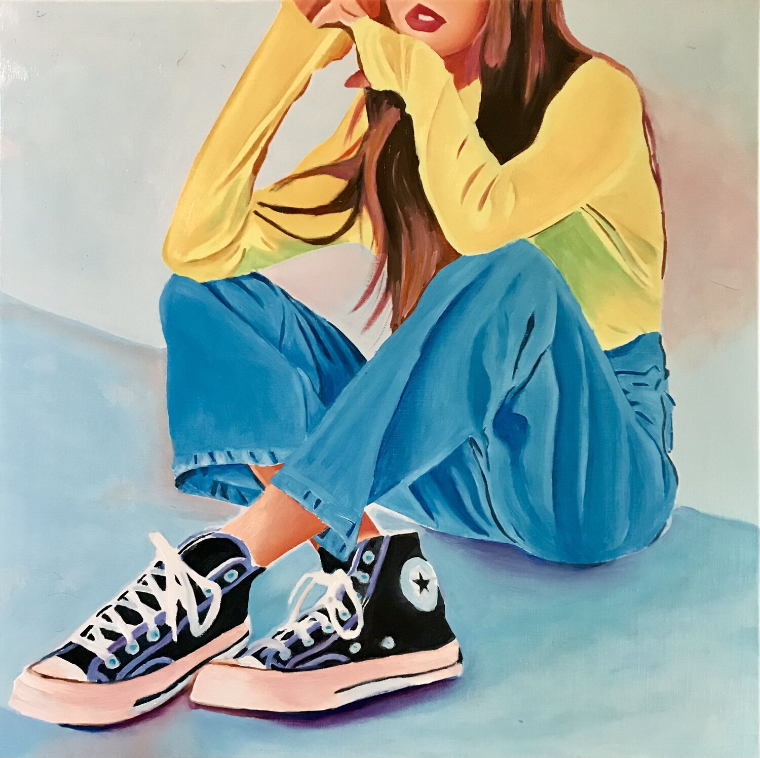 Converse addict... Joe AME Original painting for sale