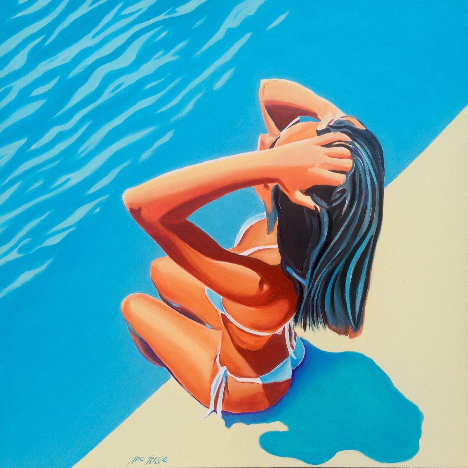 Et tes doigts délicats dans la jungle de mes cheveux... Joe AME Original painting for sale