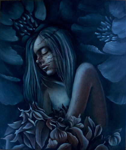 Fioritura fantasma by Karina Kopteva, Painting for Sale on Select