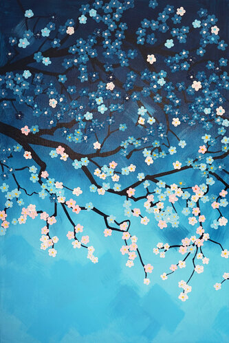 Cherry Blossom 4. by Sarah I. Avni, Painting for Sale on Select