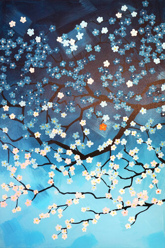 Cherry Blossom 5. by Sarah I. Avni, Painting for Sale on Select