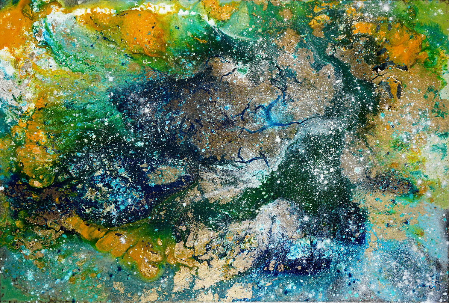 A Moment in All Dimesnsions XVI. Sarah I. Avni Original painting for sale