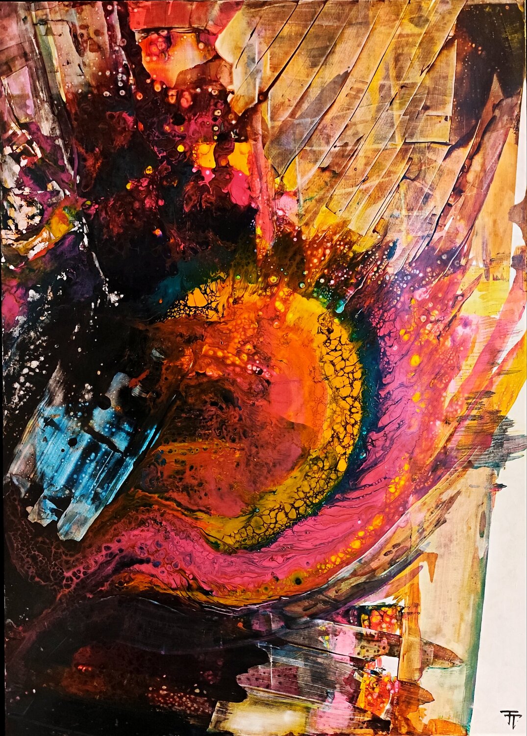 Vortex chromatique Tatyana Tretyakova Original painting for sale