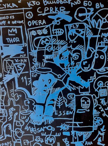 The blue males by Helena Kaschurow, Painting for Sale on Select