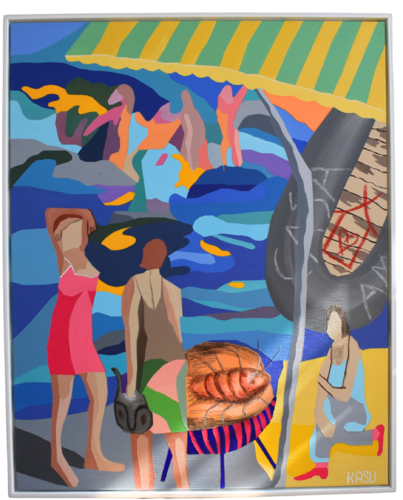 A day in ST TROPEZ by Helena Kaschurow, Painting for Sale on Select