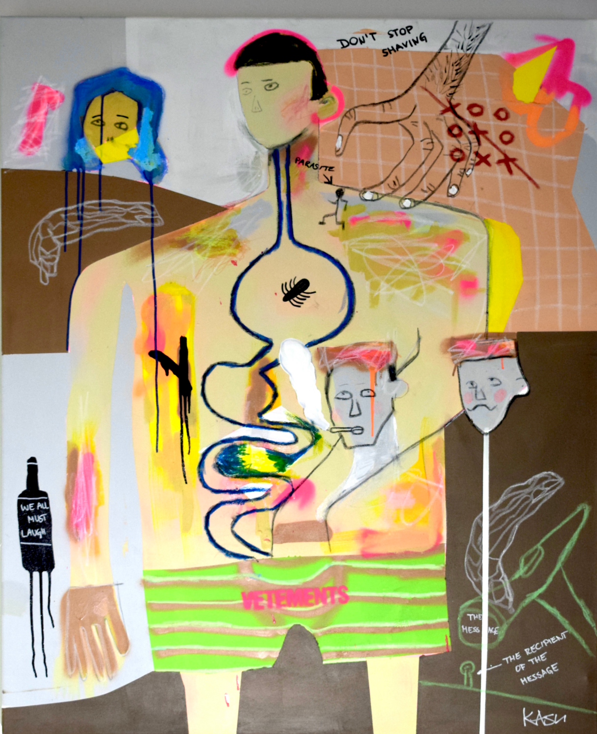 We all must laugh Helena Kaschurow Original painting for sale