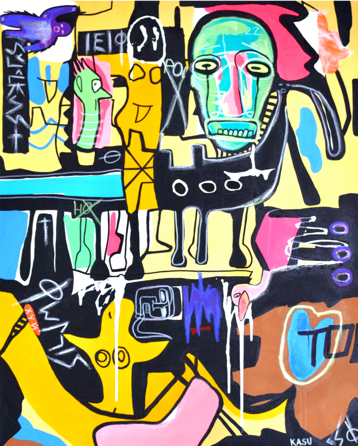 The FarmYard Helena Kaschurow Original painting for sale