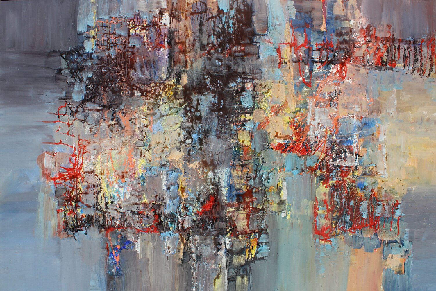 Dimitri Shostakovich, String Quartet No. 8, Allegretto Ernestine Tahedl Original painting for sale
