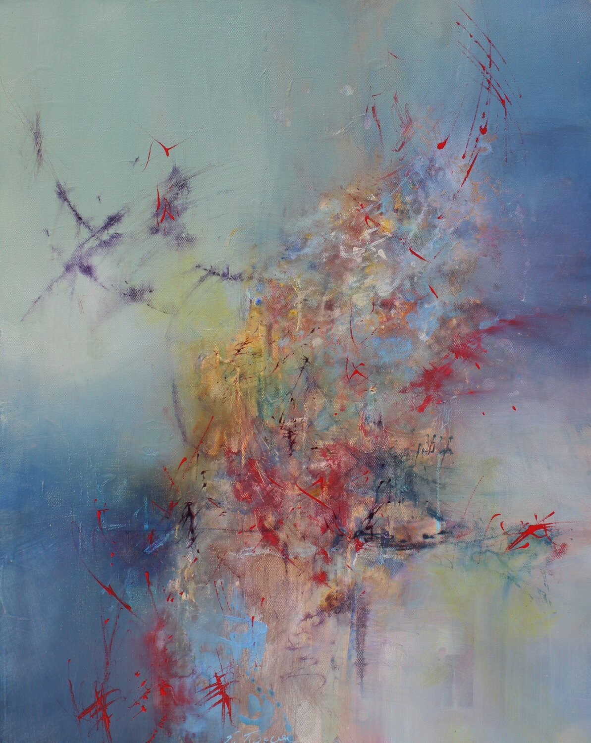 F. Schubert , Song, Nacht und Traeume Ernestine Tahedl Original painting for sale
