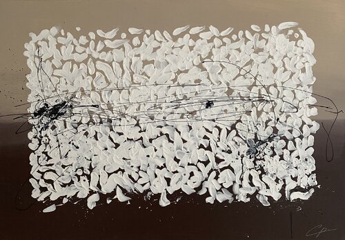 WHITE LEAVES by Christin Post, Painting for Sale on Select