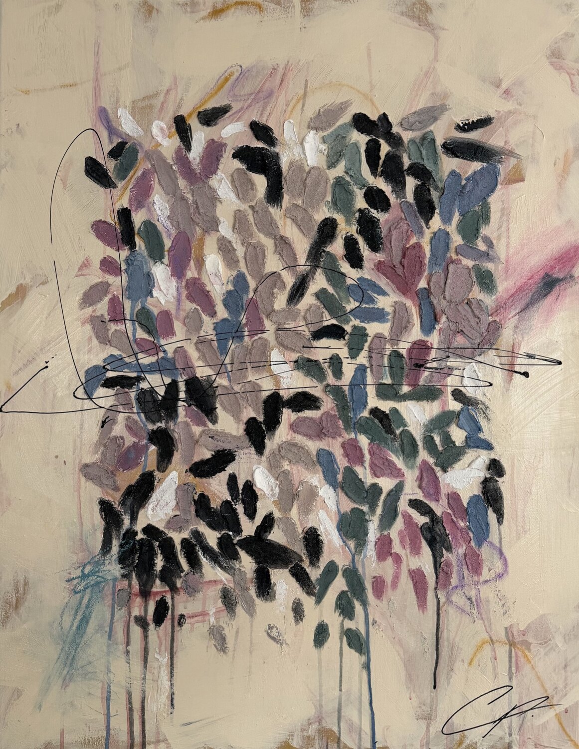COLORFUL TEARS Christin Post Original painting for sale