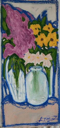 Still life with flowers by Gayane Ghazanchyan, Painting for Sale on Select