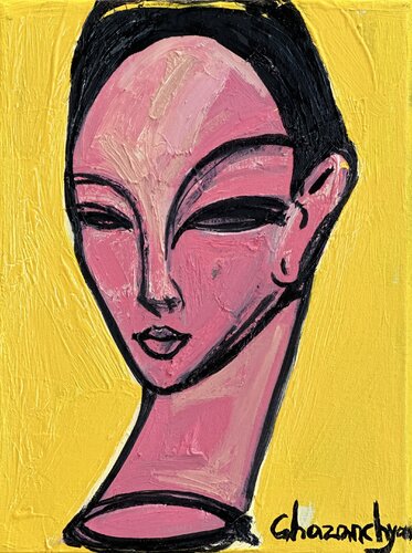 Pink portrait by Gayane Ghazanchyan, Painting for Sale on Select