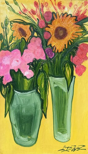 Blossoms in the sun by Gayane Ghazanchyan, Painting for Sale on Select