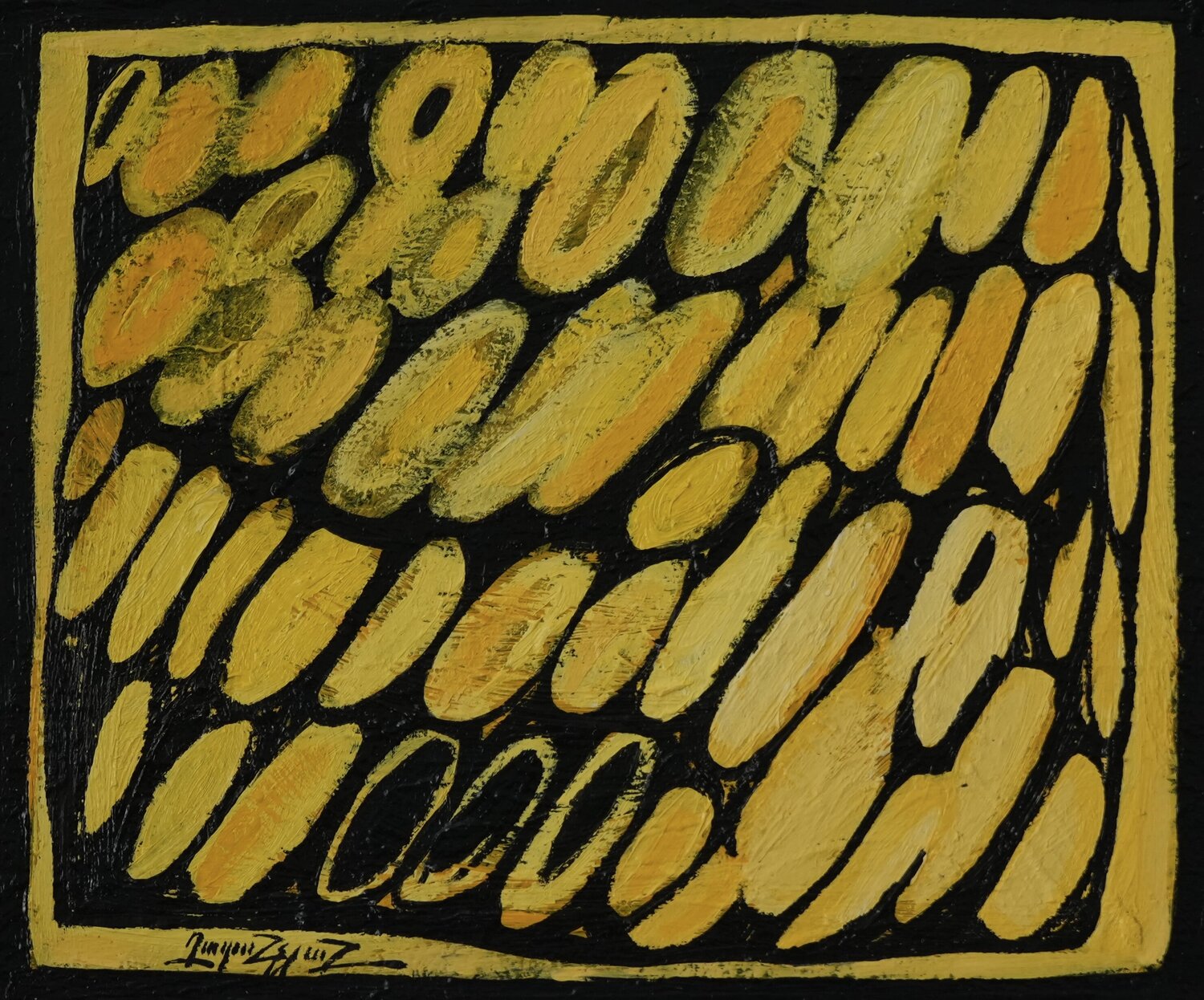 Yellow paradise Gayane Ghazanchyan Original painting for sale