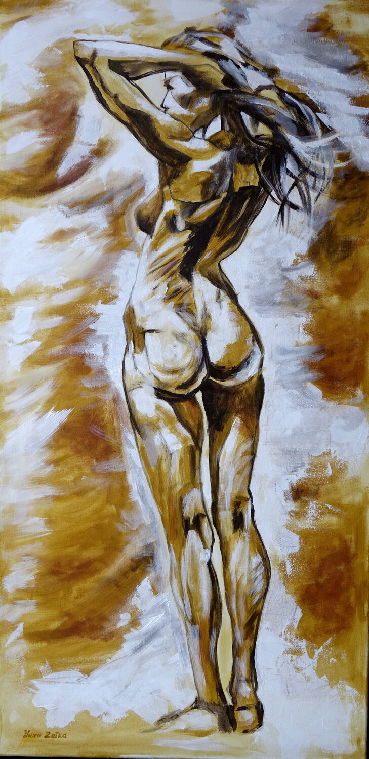 Female figure Iurii Zaika Original painting for sale