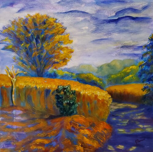 Pathway in Churchill Valley Greenway, Pittsburgh by Joann Renner, Painting for Sale on Select