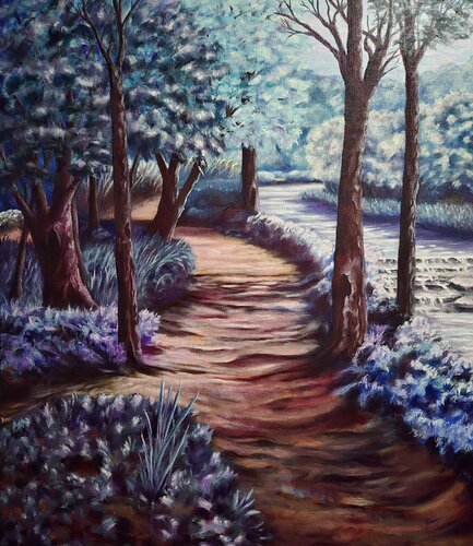 Hazy Summer Day at Fall Run Park, Pittsburgh by Joann Renner, Painting for Sale on Select
