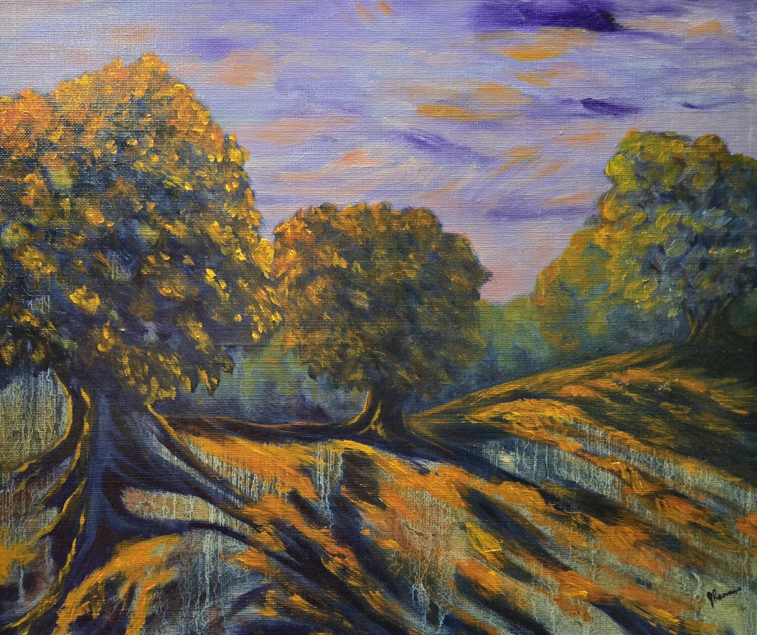 Stages of Connection: Along Saltsburg Rd, Penn Hills, PA Joann Renner Original painting for sale