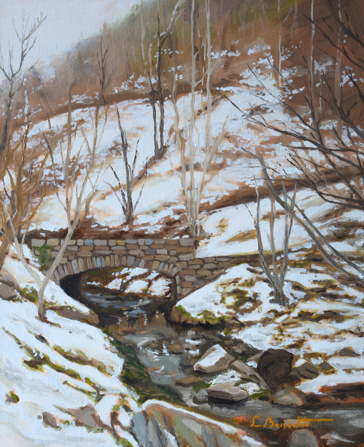 El puente de Setcases Laura Benedito Bernat Original painting for sale