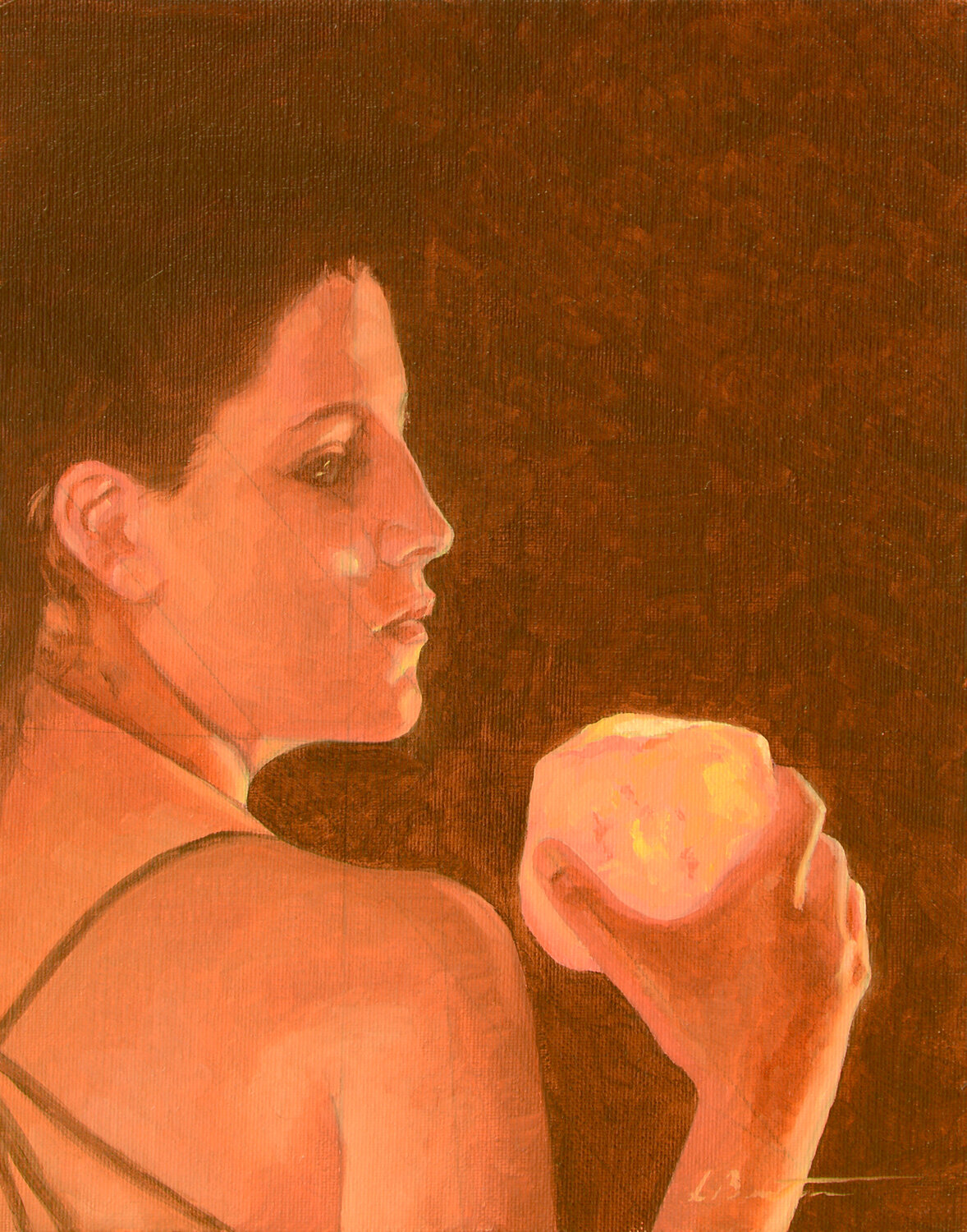 Self portrait III Laura Benedito Bernat Original painting for sale