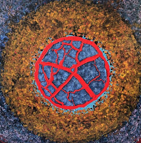 Irisa rouge by Dominique Ludmann, Painting for Sale on Select