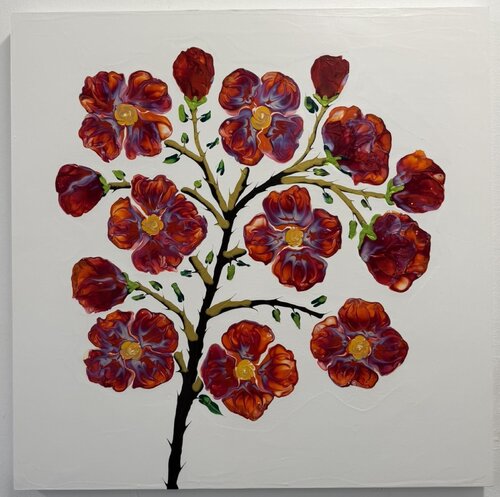 Ember Blossoms by Dominique Ludmann, Painting for Sale on Select