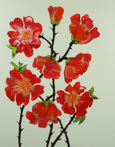 Blazing Bloom by Dominique Ludmann, Painting for Sale on Select