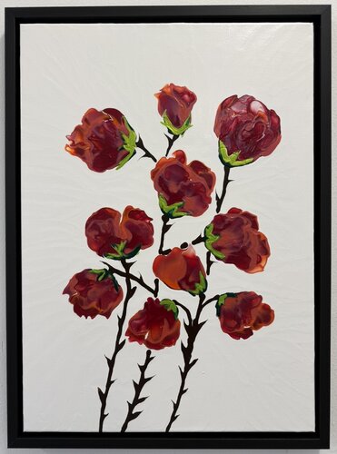 Country Roses by Dominique Ludmann, Painting for Sale on Select