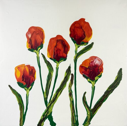 Tulips of Hope von Dominique Ludmann, Malerei kaufen auf Select